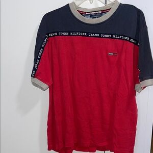 Vintage 90s Tommy Hilfiger short-sleeve crewneck T-shirt with logo across chest